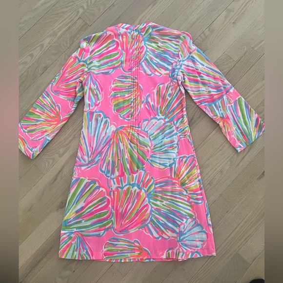 Lilly Pulitzer 3/4 Sleeve Shift Dress Seashell Print Size XS - Picture 5 of 8